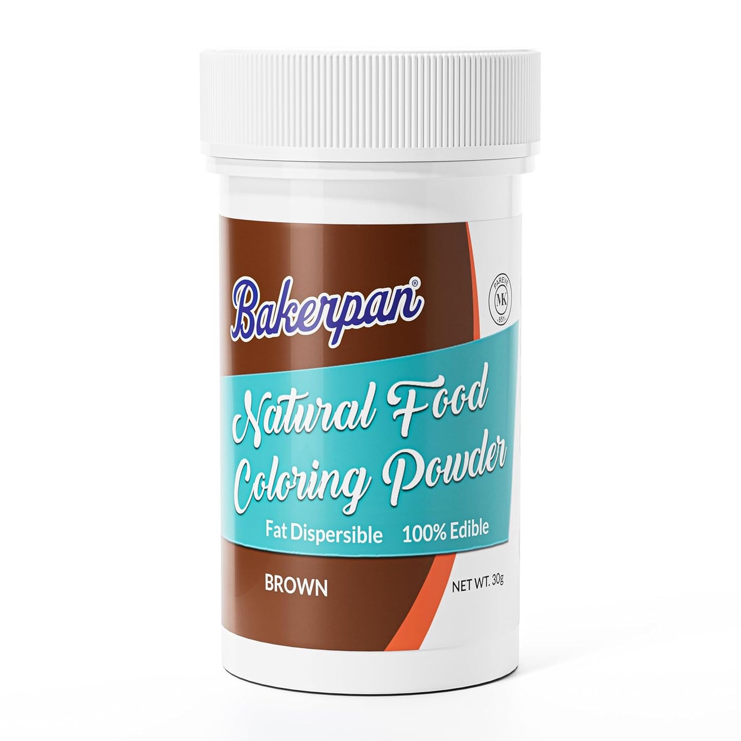 Bakerpan Natural Food Coloring Powder, Edible Dye Free Fat Dispersible Formula for Buttercream Frosting, Chocolate, Candy, Icing, Cookies, Cakes - 30 Grams Jar