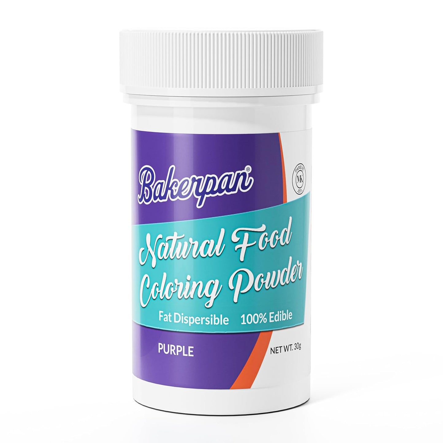 Bakerpan Natural Food Coloring Powder, Edible Dye Free Fat Dispersible Formula for Buttercream Frosting, Chocolate, Candy, Icing, Cookies, Cakes - 30 Grams Jar