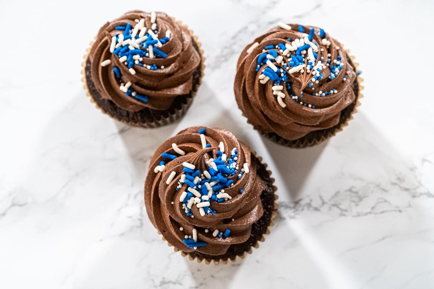 Bakerpan Blue and White Nonpareils Sprinkles & Jimmies Sprinkles for Cake Decorating - Edible Sprinkles for Cupcakes, Ice Cream, Cake Decorations