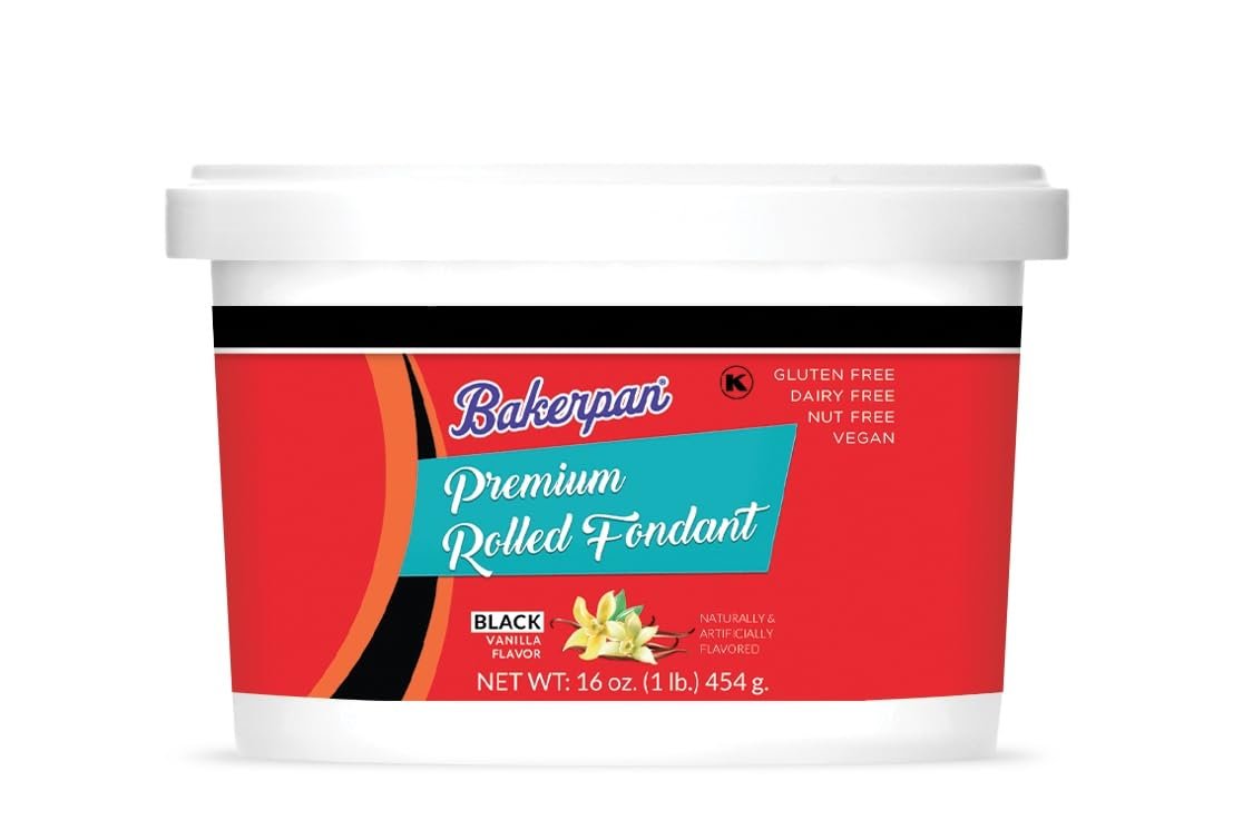 Bakerpan Premium Rolled Fondant for Cake Decorating, Vanilla Flavor