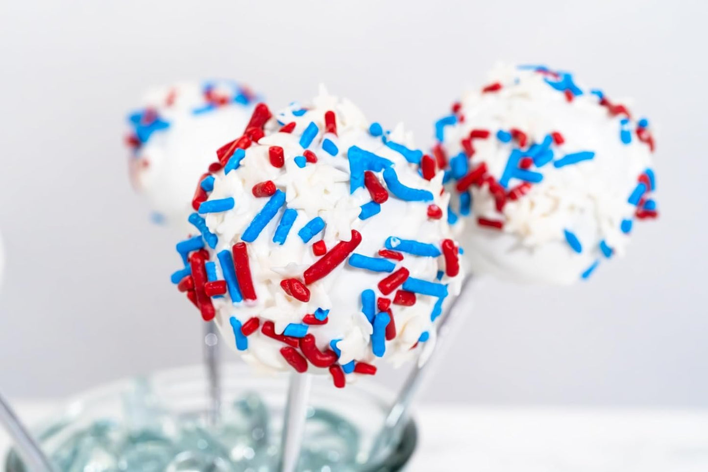 Bakerpan Sprinkles for Cake Decorating - Star Sprinkles 4 Ounces - Red, White & Blue Edible Confetti Sprinkles for Cupcakes, Ice Cream, Cookies, Cakes