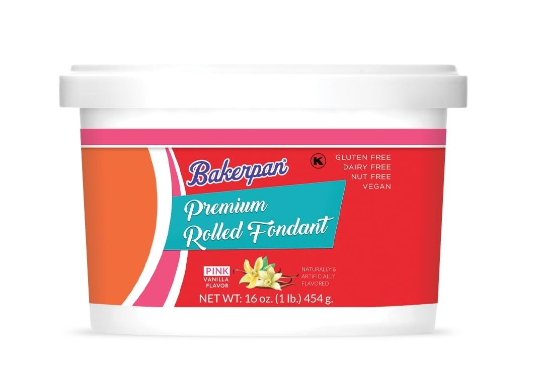 Bakerpan Premium Rolled Fondant for Cake Decorating, Vanilla Flavor