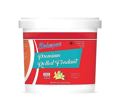 Bakerpan Premium Rolled Fondant for Cake Decorating, Vanilla Flavor