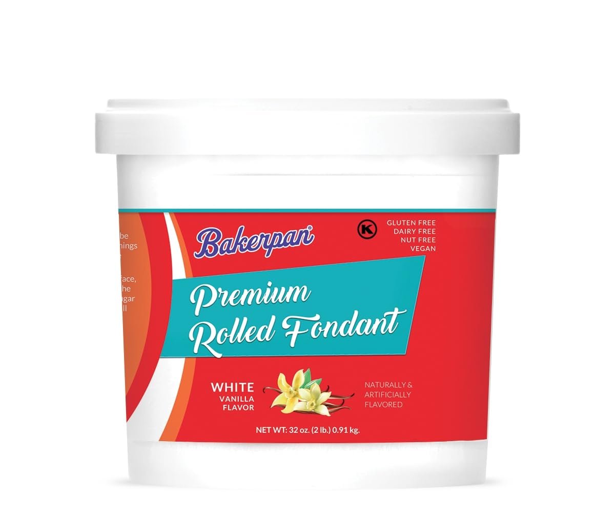 Bakerpan Premium Rolled Fondant for Cake Decorating, Vanilla Flavor