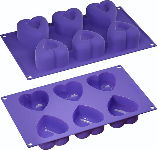 Bakerpan Silicone Heart Mold for Baking, Heart Muffin Tray, Mini Heart Pan