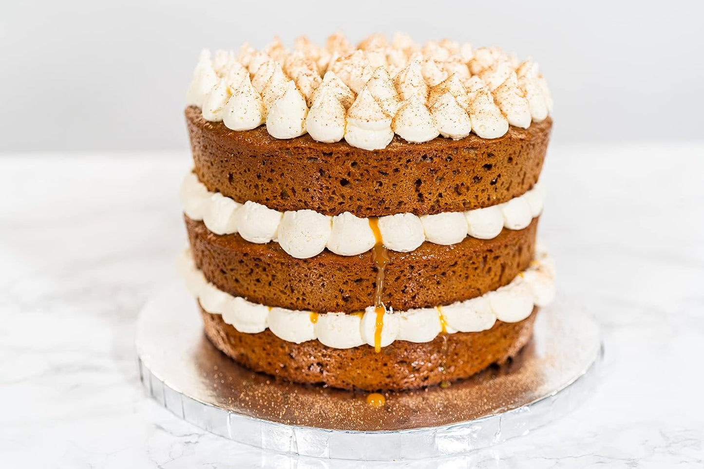 Bakerpan Silicone Round Cake Pans for Baking, 8" Non Stick Round Cake Mold