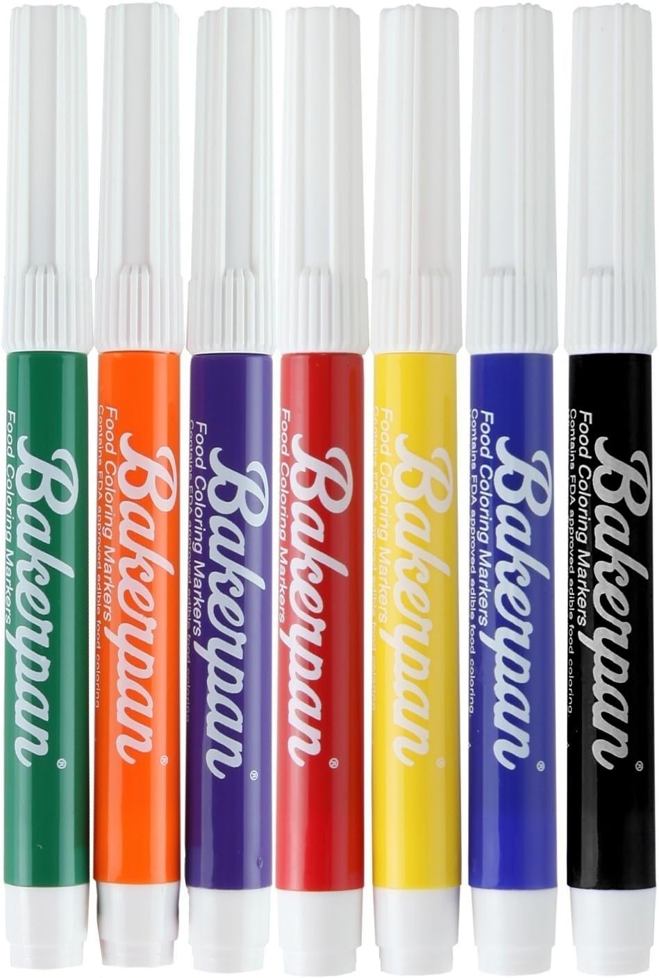 Bakerpan Food Coloring Markers, Standard Tip Edible Markers for Cookies