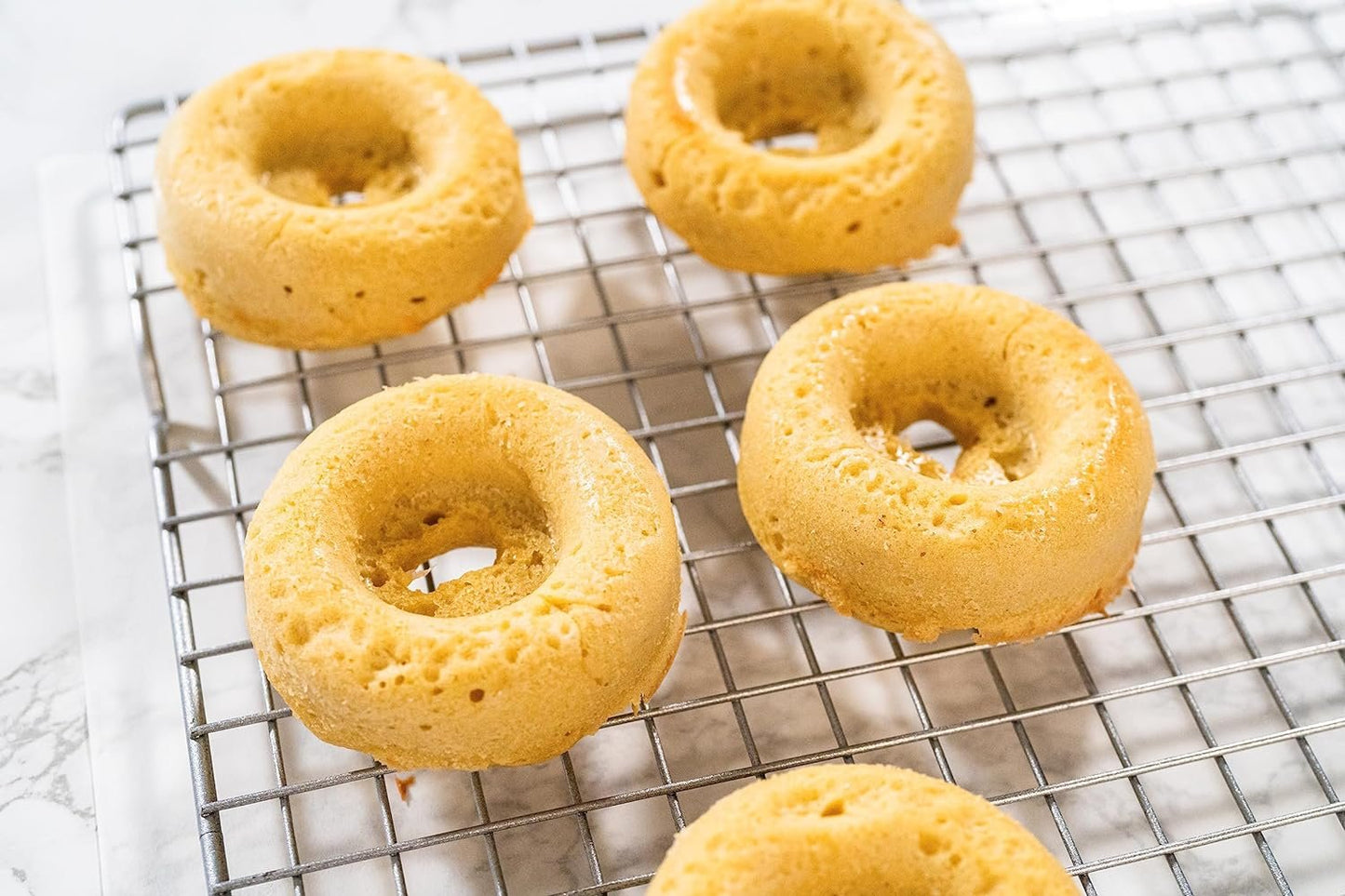 Bakerpan Silicone Donut Pan for Baking, Mini Cake Ring Mold, 2.75" Bagel Mold