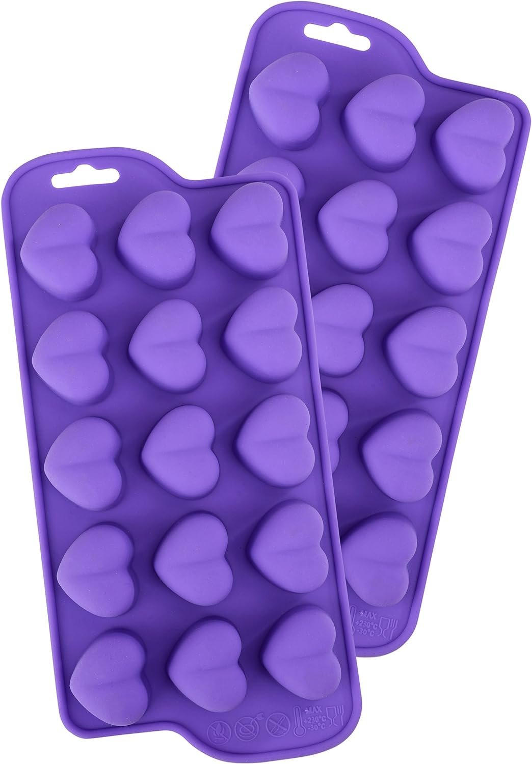 Bakerpan Silicone Chocolate Heart Mold, Heart Shaped Jelly, Ice, Candy Mold