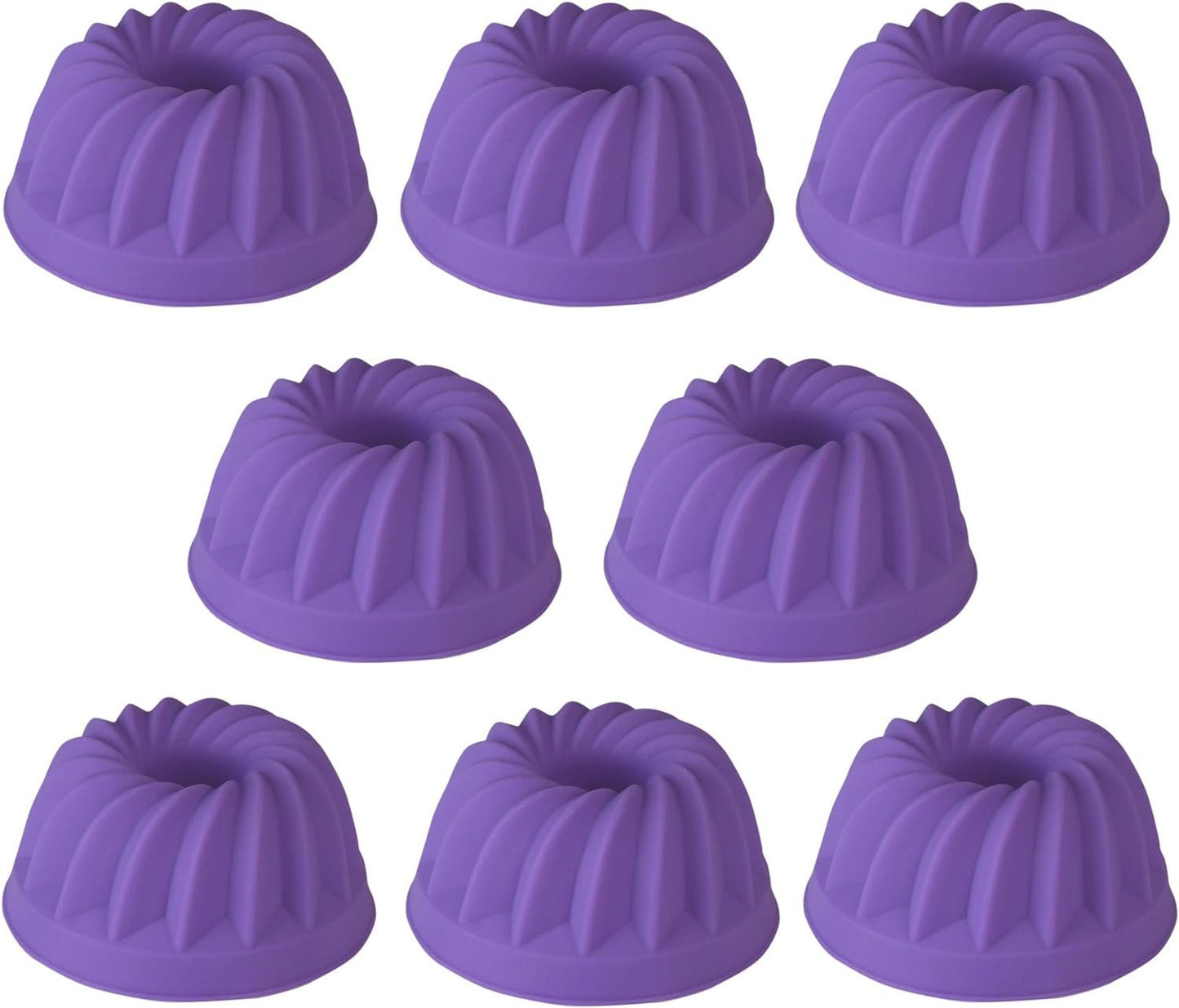 Bakerpan Silicone Mini Fluted Mold, Jello and Mini Cake Mold - 3 Inch