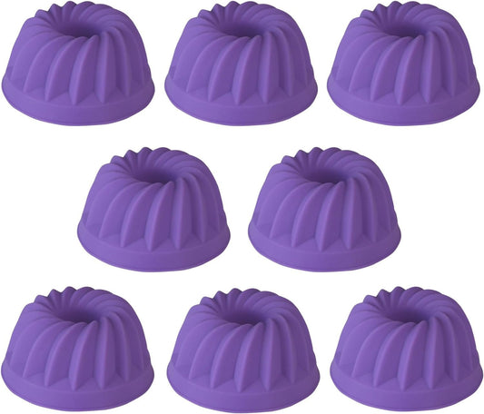 Bakerpan Silicone Mini Fluted Mold, Jello and Mini Cake Mold - 3 Inch