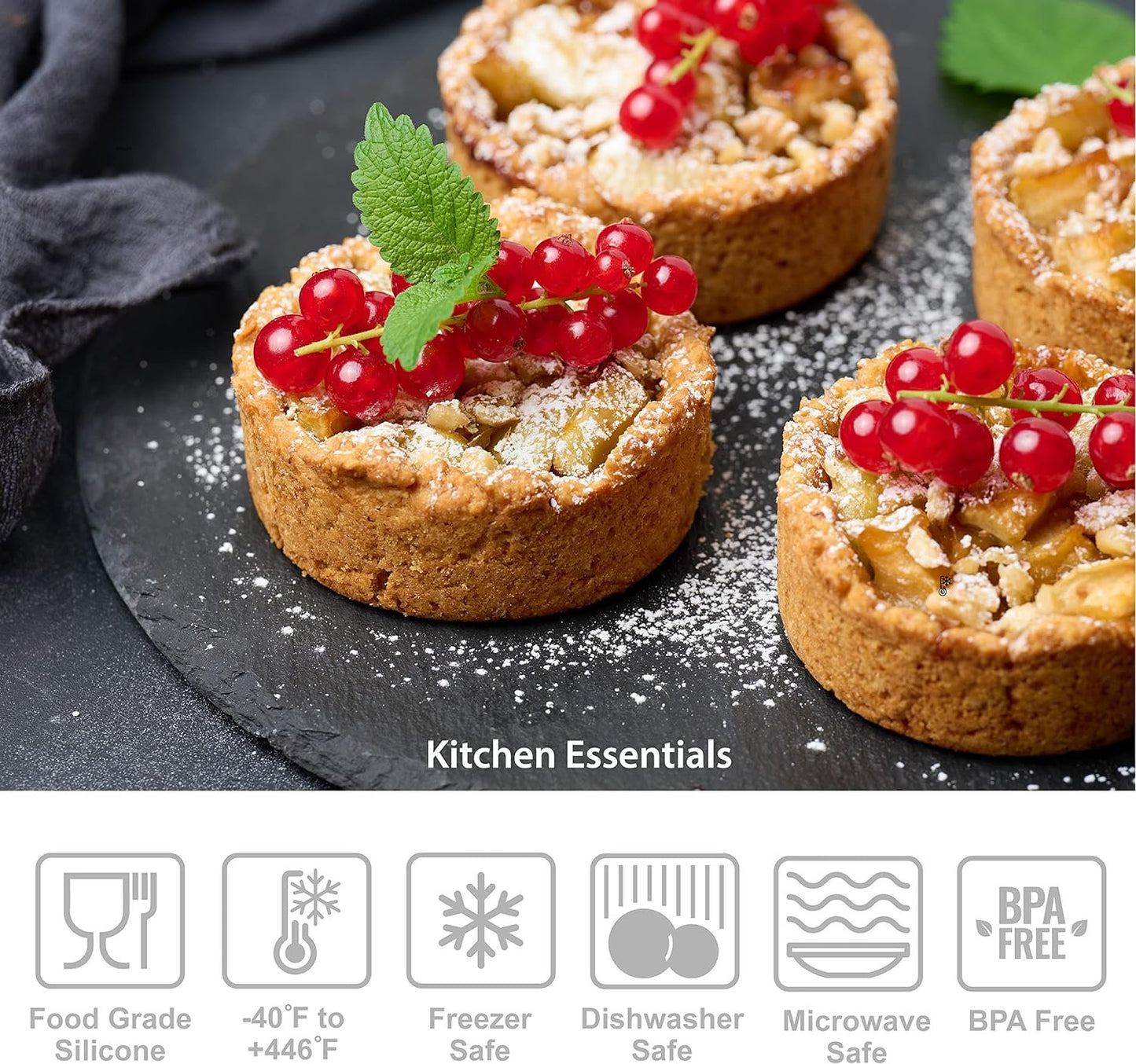 Bakerpan Silicone Muffin Pan, Cupcake Tray, Muffin Baking Mold, Muffin Tray