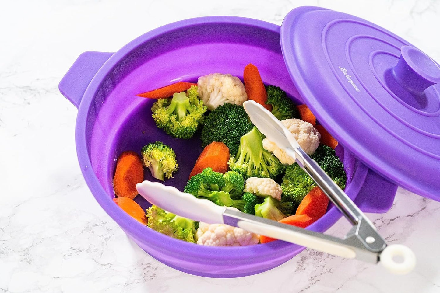Bakerpan Silicone Microwave Steamer for Vegetables, Microwave Egg Cooker