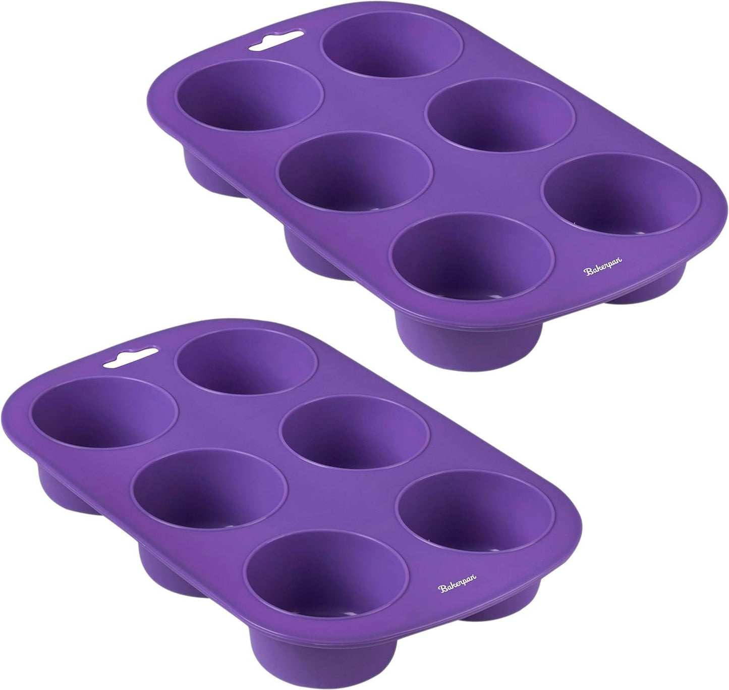 Bakerpan Silicone Muffin Pan, Cupcake Tray, Muffin Baking Mold, Muffin Tray