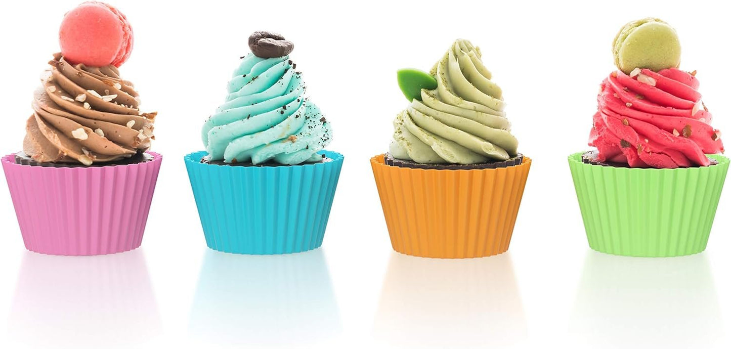 Bakerpan Silicone Mini Cupcake Holders, Mini Cupcake Liners, Mini Muffins