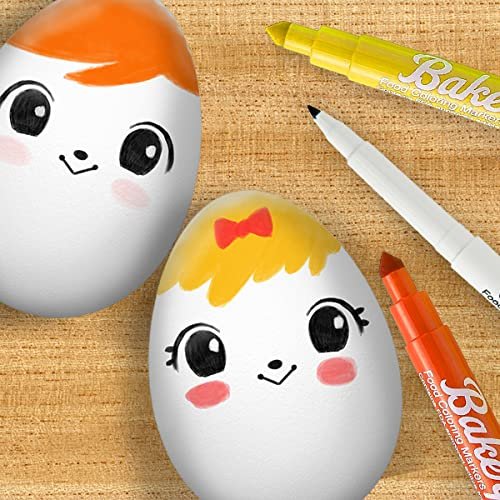 Bakerpan Food Coloring Markers, Fine Tip Edible Markers for Cookie Decorating