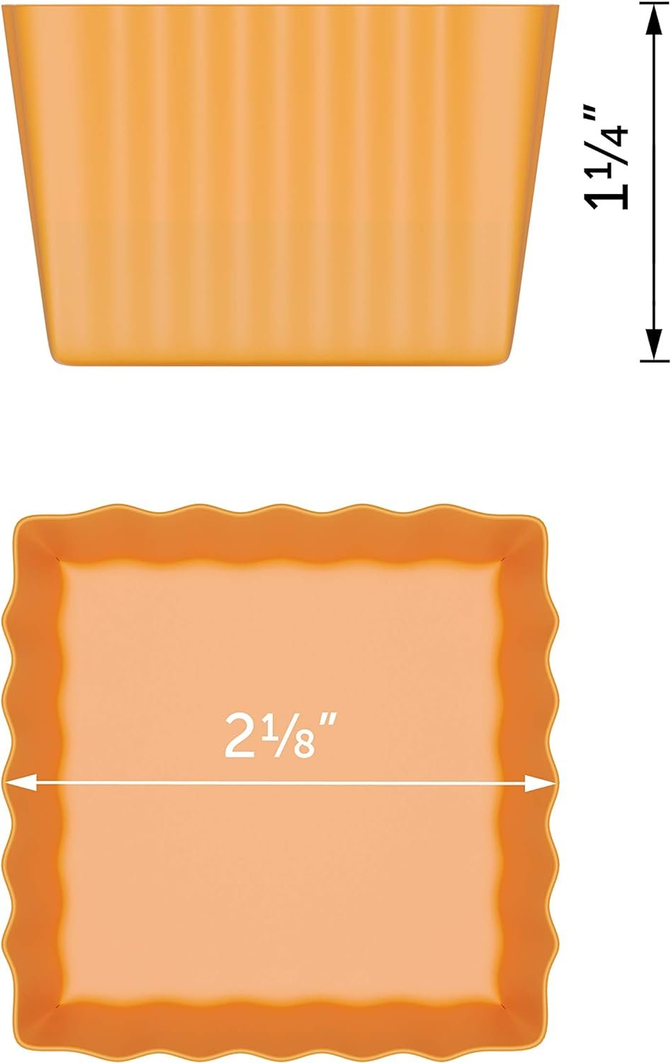 Bakerpan Silicone Square Molds for Baking, Square Baking Cups, Mini Cake Molds