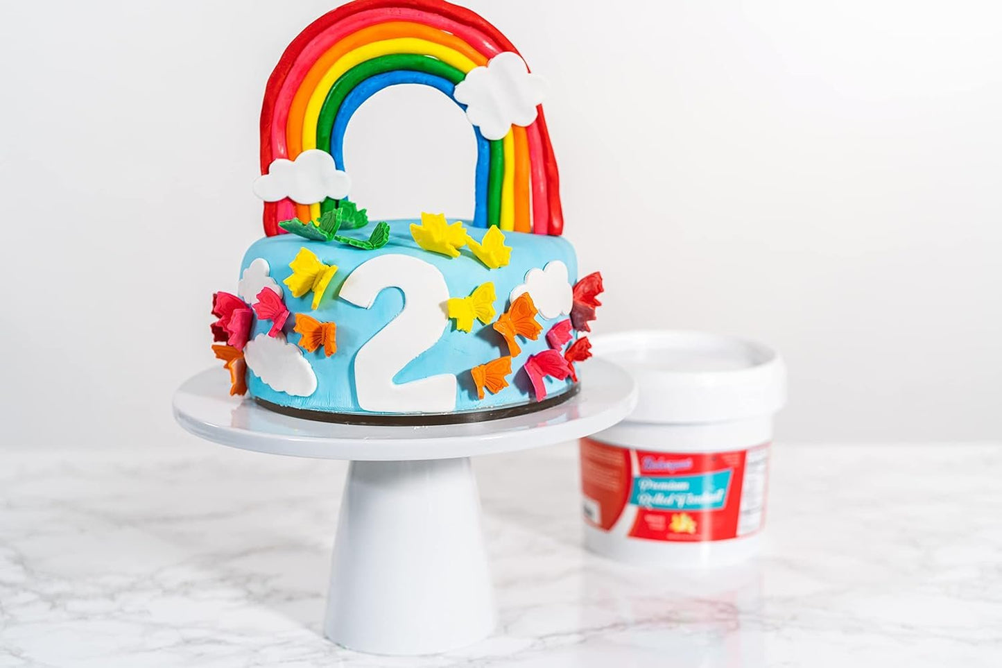 Bakerpan Premium Rolled Fondant Bundle, White, Black, Red and Blue