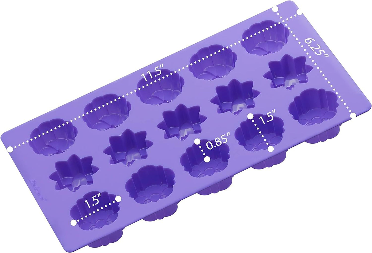 Bakerpan Silicone Chocolate Molds, Flower Silicone Mold for Ice Cubes, Candies