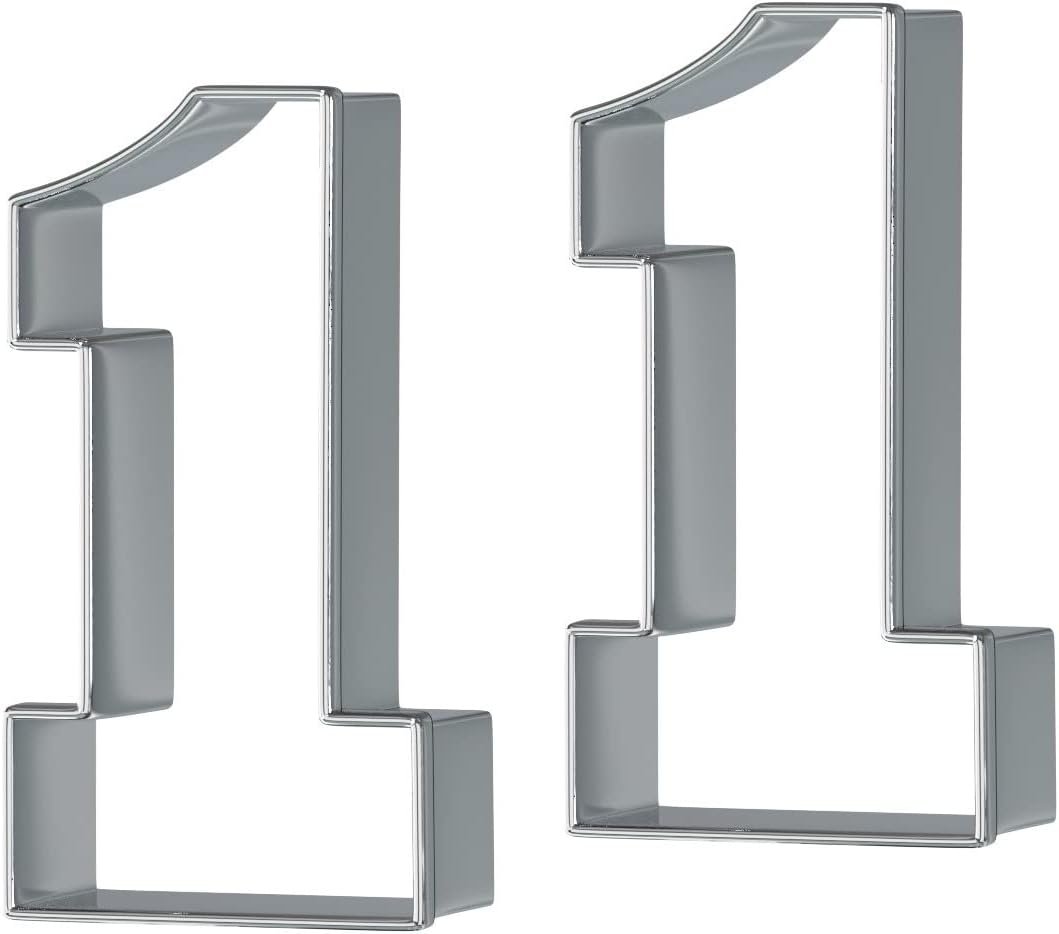 Bakerpan Stainless Steel Cookie Cutter Number Shapes, 3 1/2 Inch - Set of 2