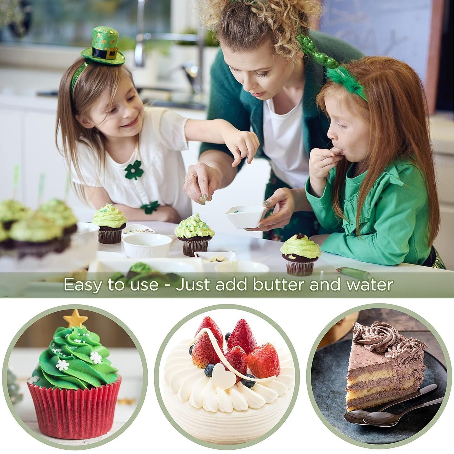 Bakerpan Buttercream Frosting for Cake Decorating, Vanilla Flavor - White
