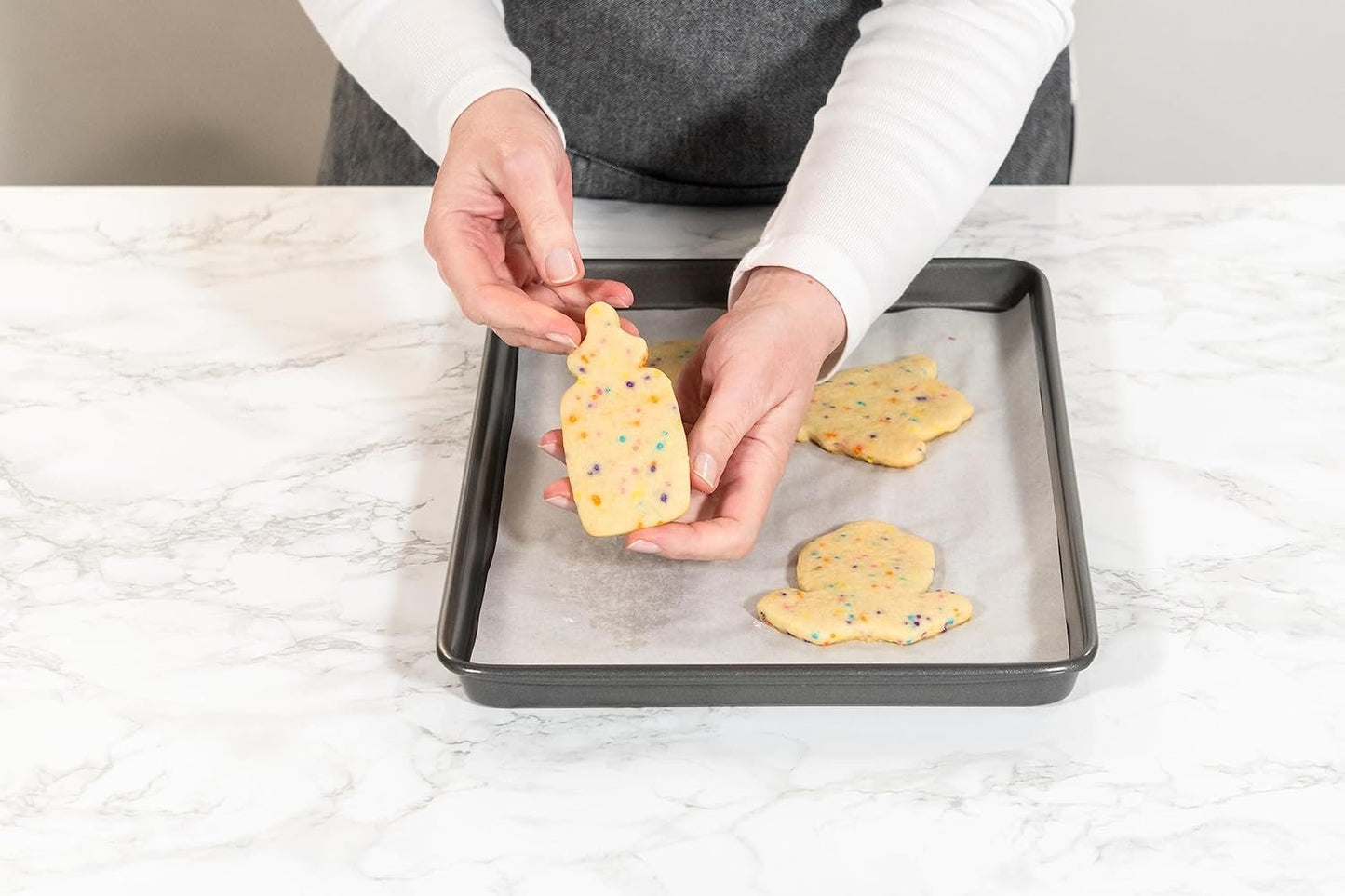 Bakerpan Stainless Steel Cookie Cutter Baby Bottle & Bodysuit Set