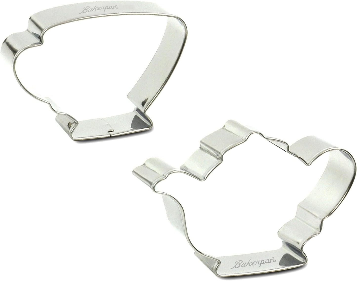 Bakerpan Stainless Steel Cookie Cutter Tea Pot & Cup