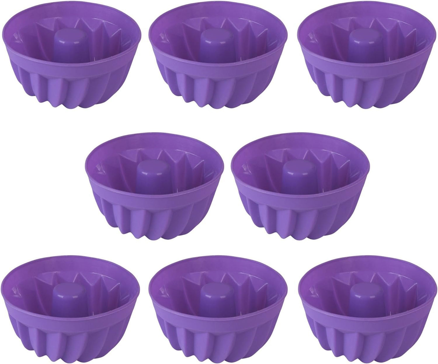 Bakerpan Silicone Mini Fluted Mold, Jello and Mini Cake Mold - 3 Inch