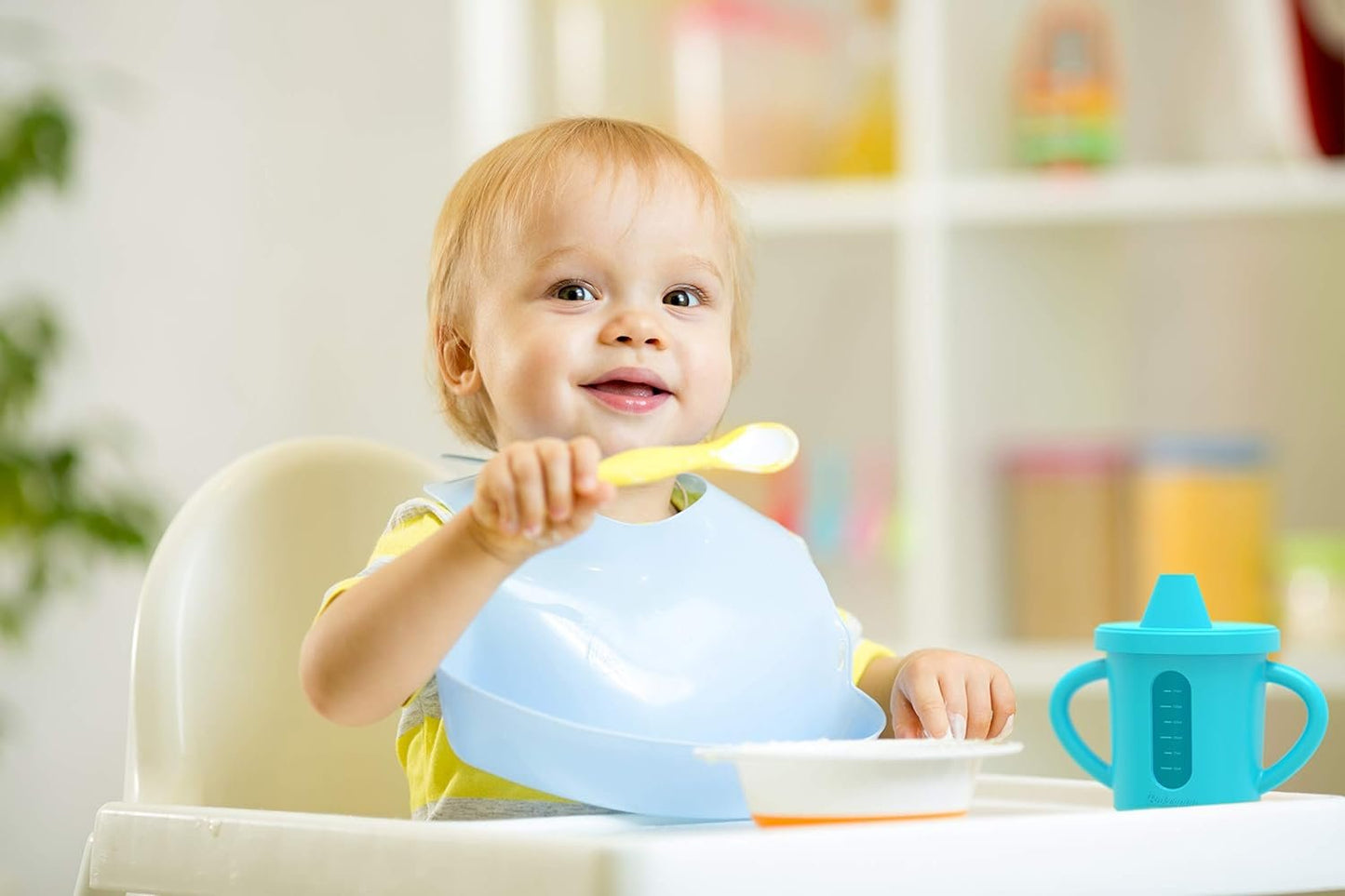 Bakerpan Silicone Toddler Spill Proof Sippy Cup with handles