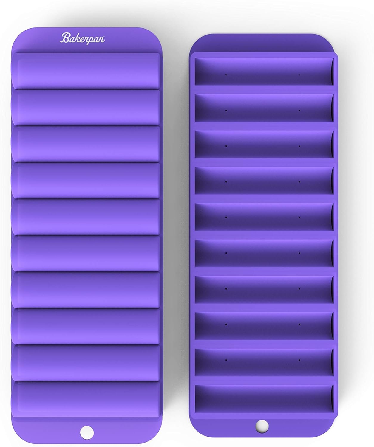 Bakerpan Silicone Ice Stick Tray, Ice Cube Tray with Lids, Ice Sticks for Sport Bottles