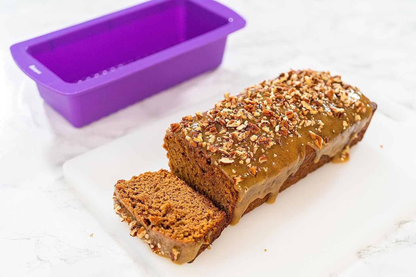 Bakerpan Silicone Bread Loaf Pan for Baking, 9 Inch Cake Mold Baking Pan