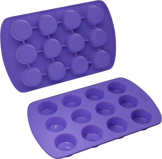 Bakerpan Silicone Mini Muffin Pan, Mini Cupcake Pan, Mini Muffin Silicone Molds