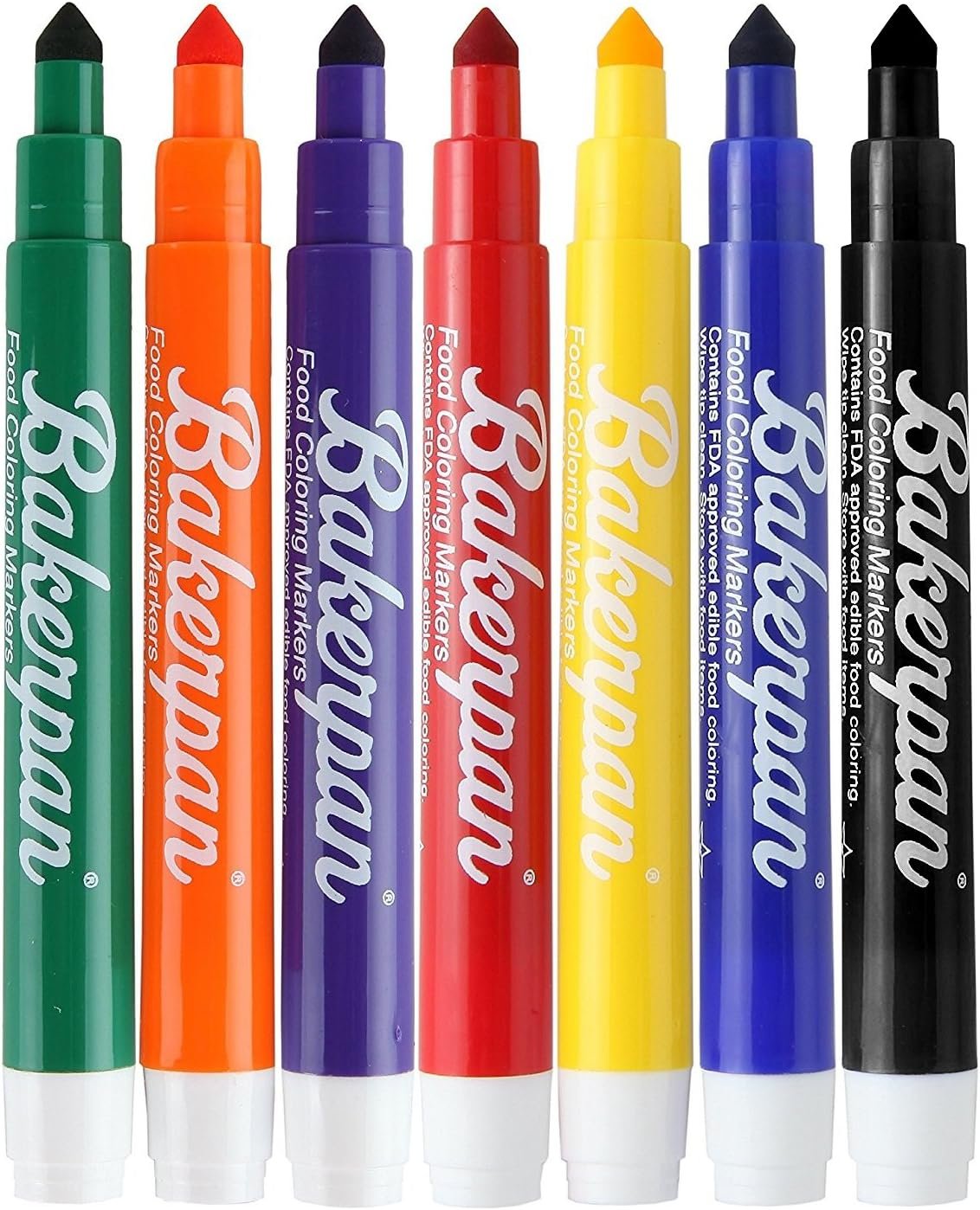 Bakerpan Food Coloring Markers, Standard Tip Edible Markers for Cookies
