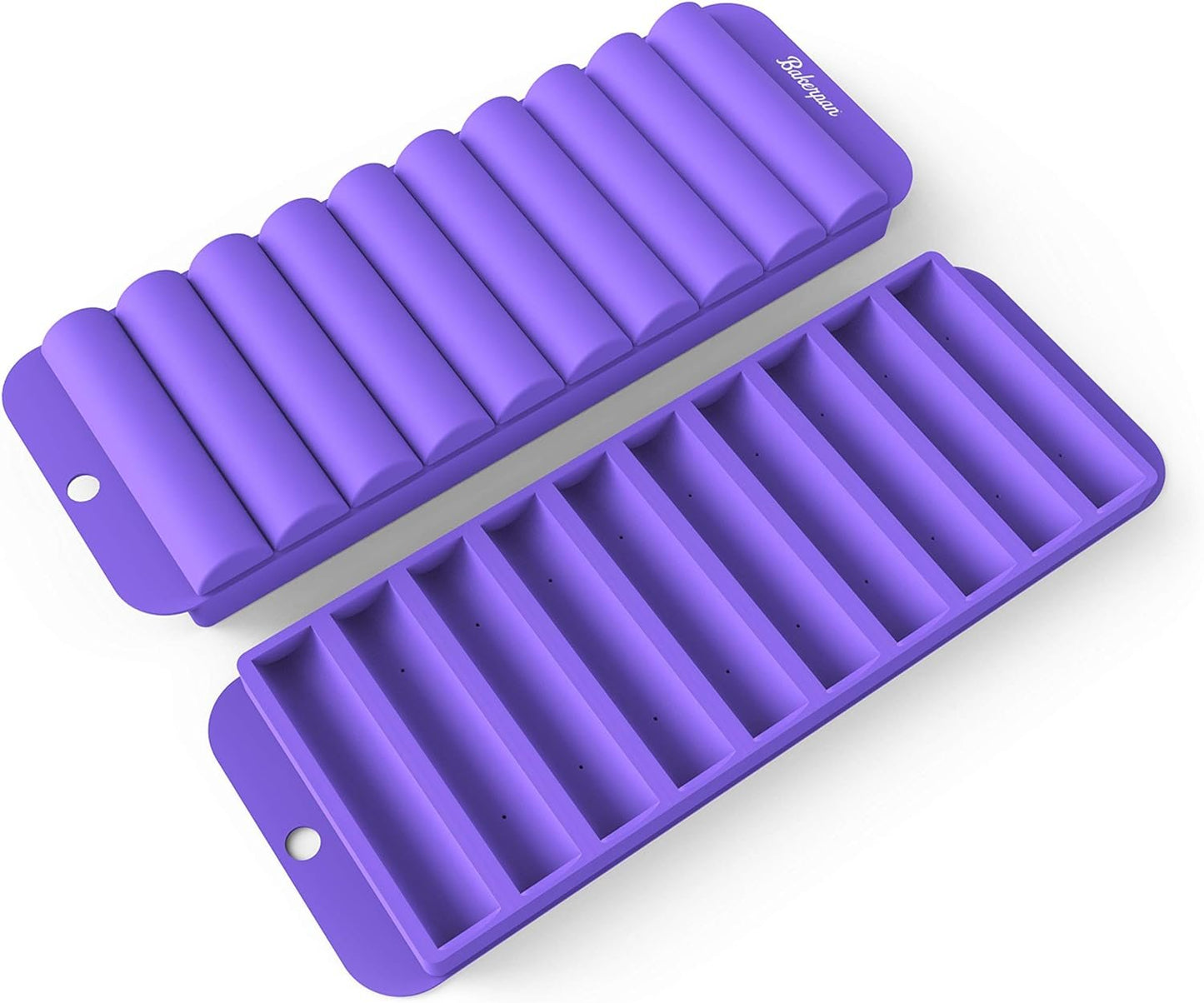 Bakerpan Silicone Ice Stick Tray, Ice Cube Tray with Lids, Ice Sticks for Sport Bottles