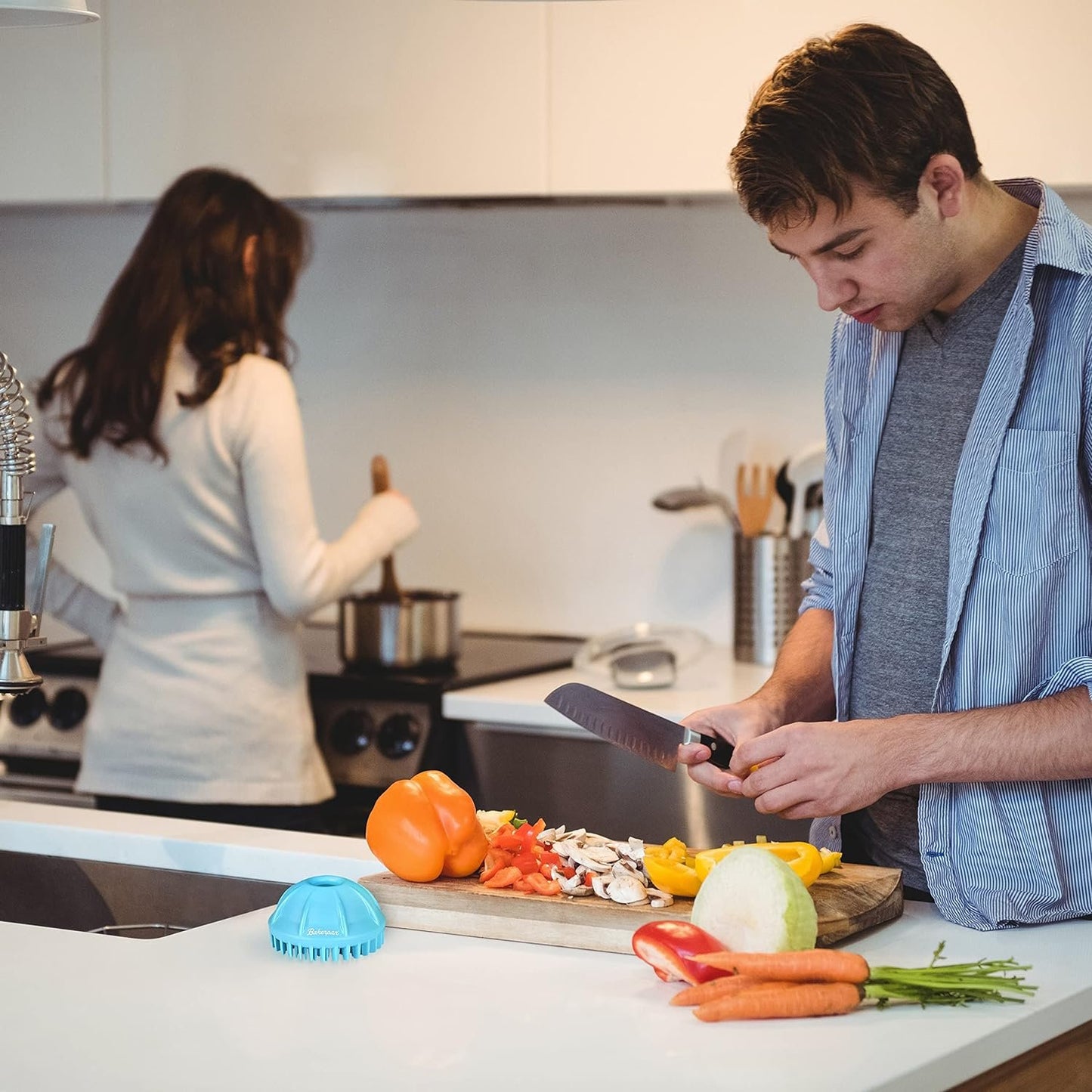 Bakerpan Silicone Vegetable Brush Scrubber, Egg Brush for Cleaning Fresh Eggs - Set of 2