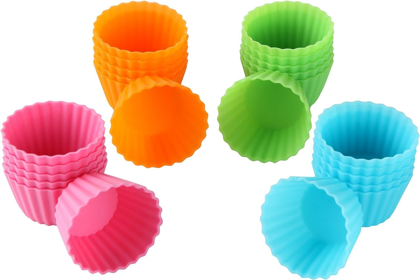 Bakerpan Silicone Mini Cupcake Holders, Mini Cupcake Liners, Mini Muffins