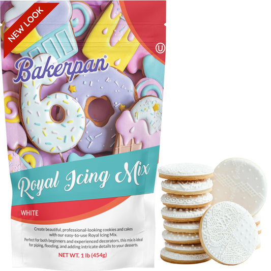 Bakerpan Royal Icing Mix for Decorating Cookies and Cakes - 16 Ounces (1 lb)