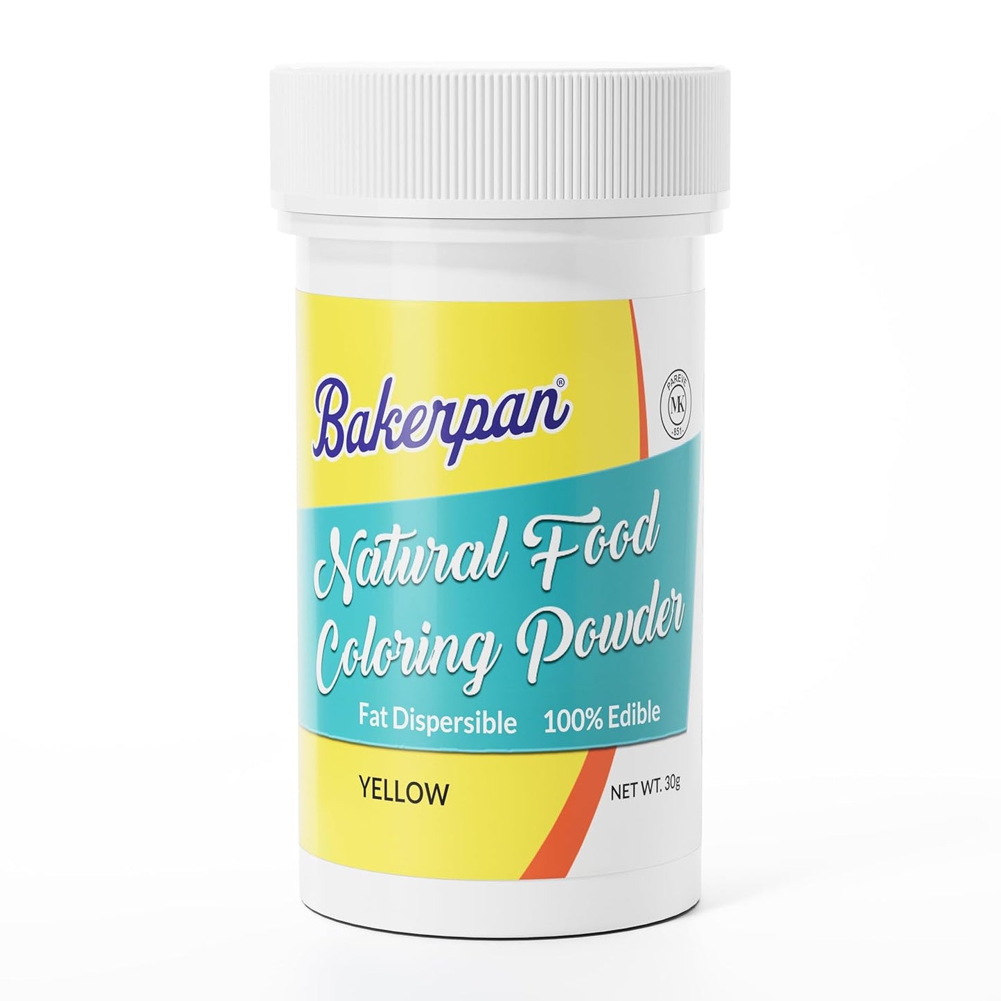 Bakerpan Natural Food Coloring Powder, Edible Dye Free Fat Dispersible Formula for Buttercream Frosting, Chocolate, Candy, Icing, Cookies, Cakes - 30 Grams Jar