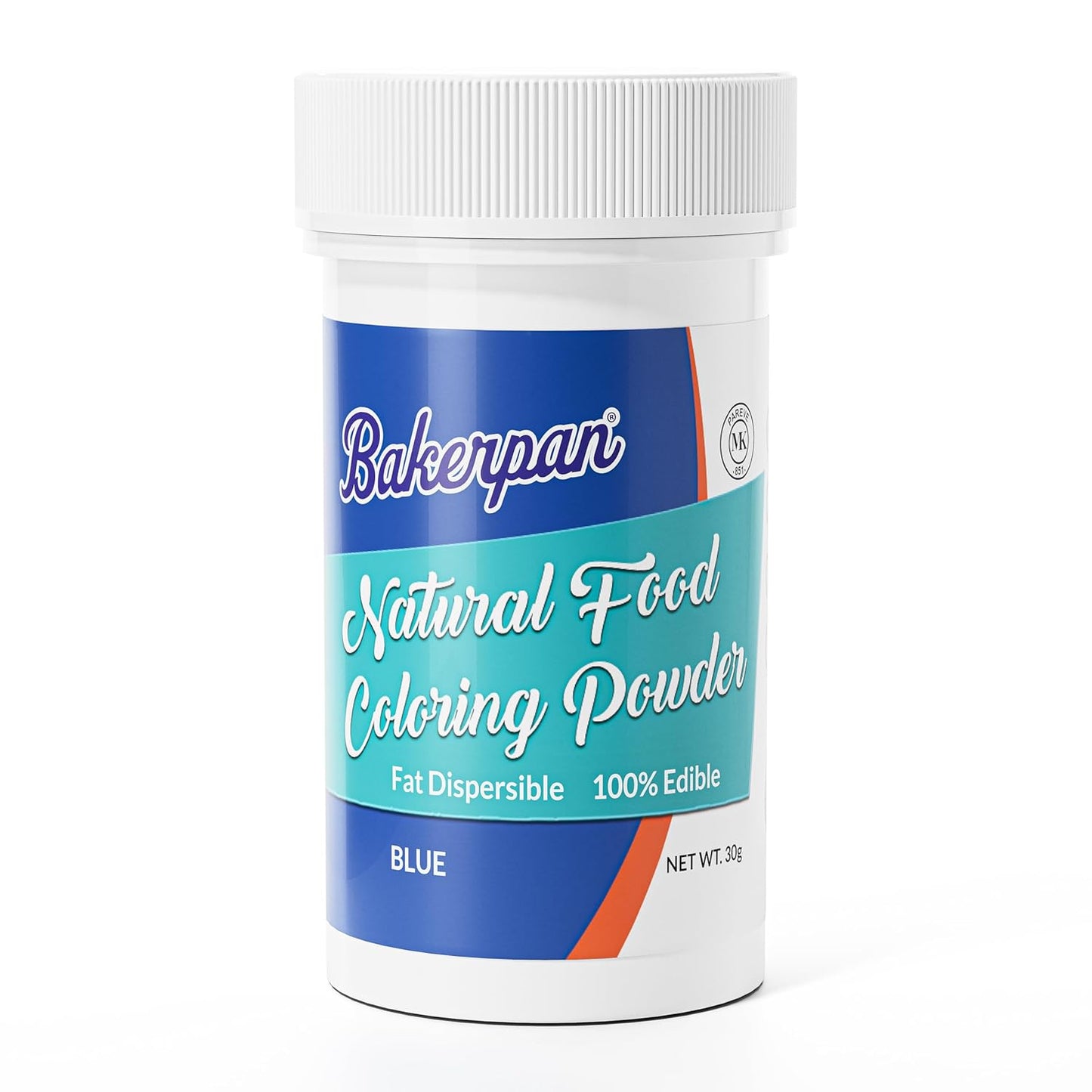 Bakerpan Natural Food Coloring Powder, Edible Dye Free Fat Dispersible Formula for Buttercream Frosting, Chocolate, Candy, Icing, Cookies, Cakes - 30 Grams Jar