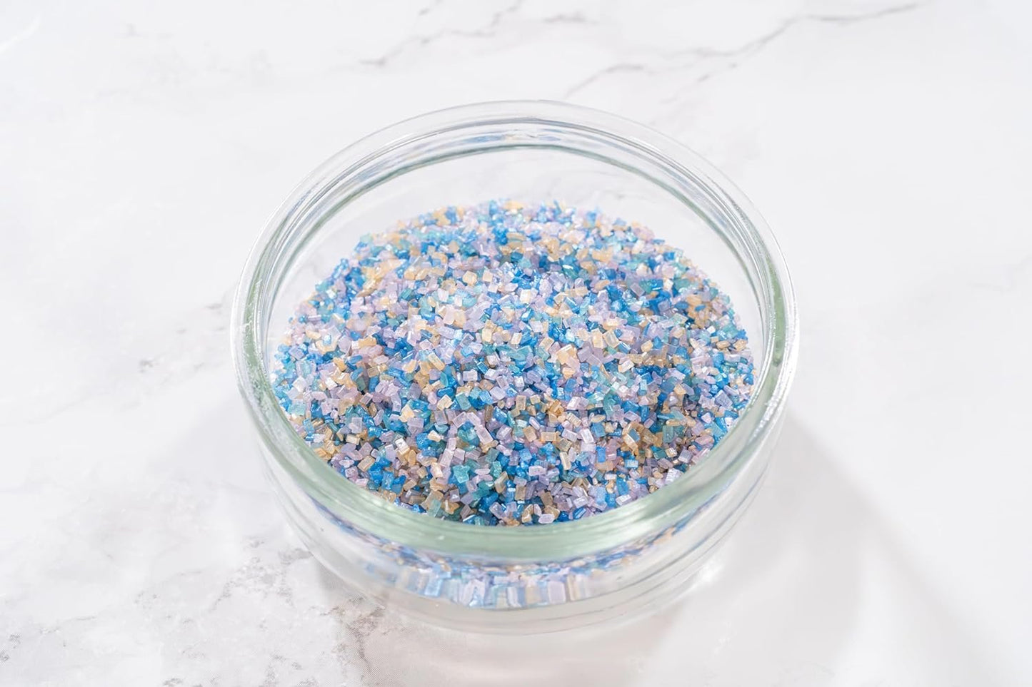 Bakerpan Pearlescent Sugar Sprinkles - Sugar Crystals for Cake Decorating 7 Ounces - Pastel Decorating Sugar Sprinkles for Baking, Cookies, Ice Cream