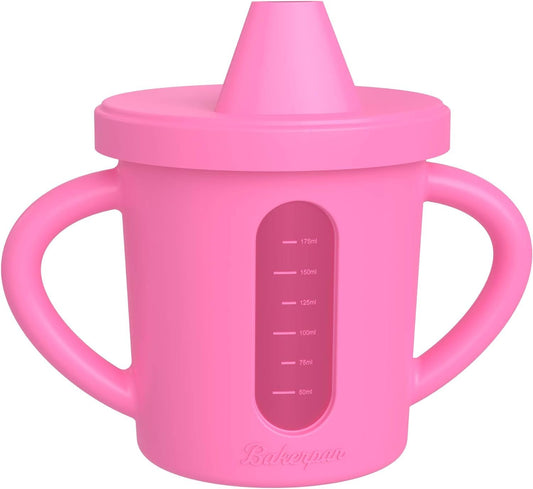 Bakerpan Silicone Toddler Spill Proof Sippy Cup with handles