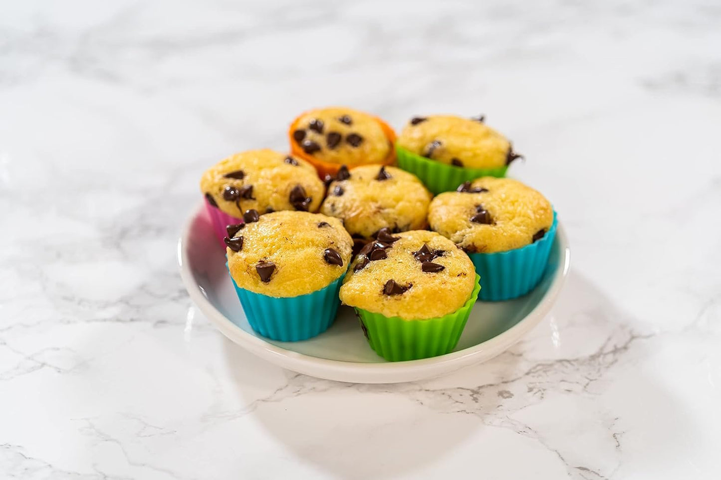 Bakerpan Silicone Mini Cupcake Holders, Mini Cupcake Liners, Mini Muffins