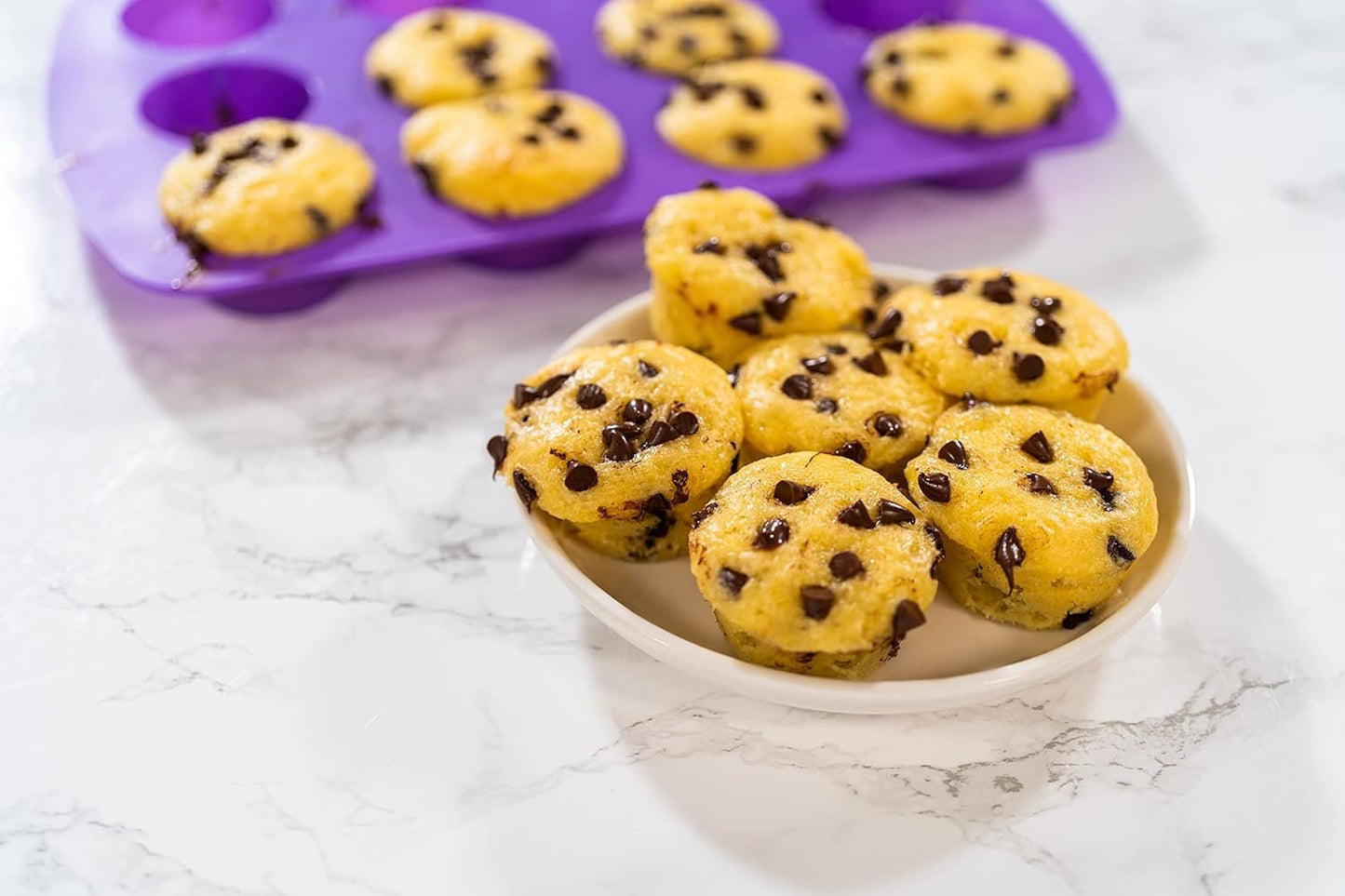 Bakerpan Silicone Mini Muffin Pan, Mini Cupcake Pan, Mini Muffin Silicone Molds