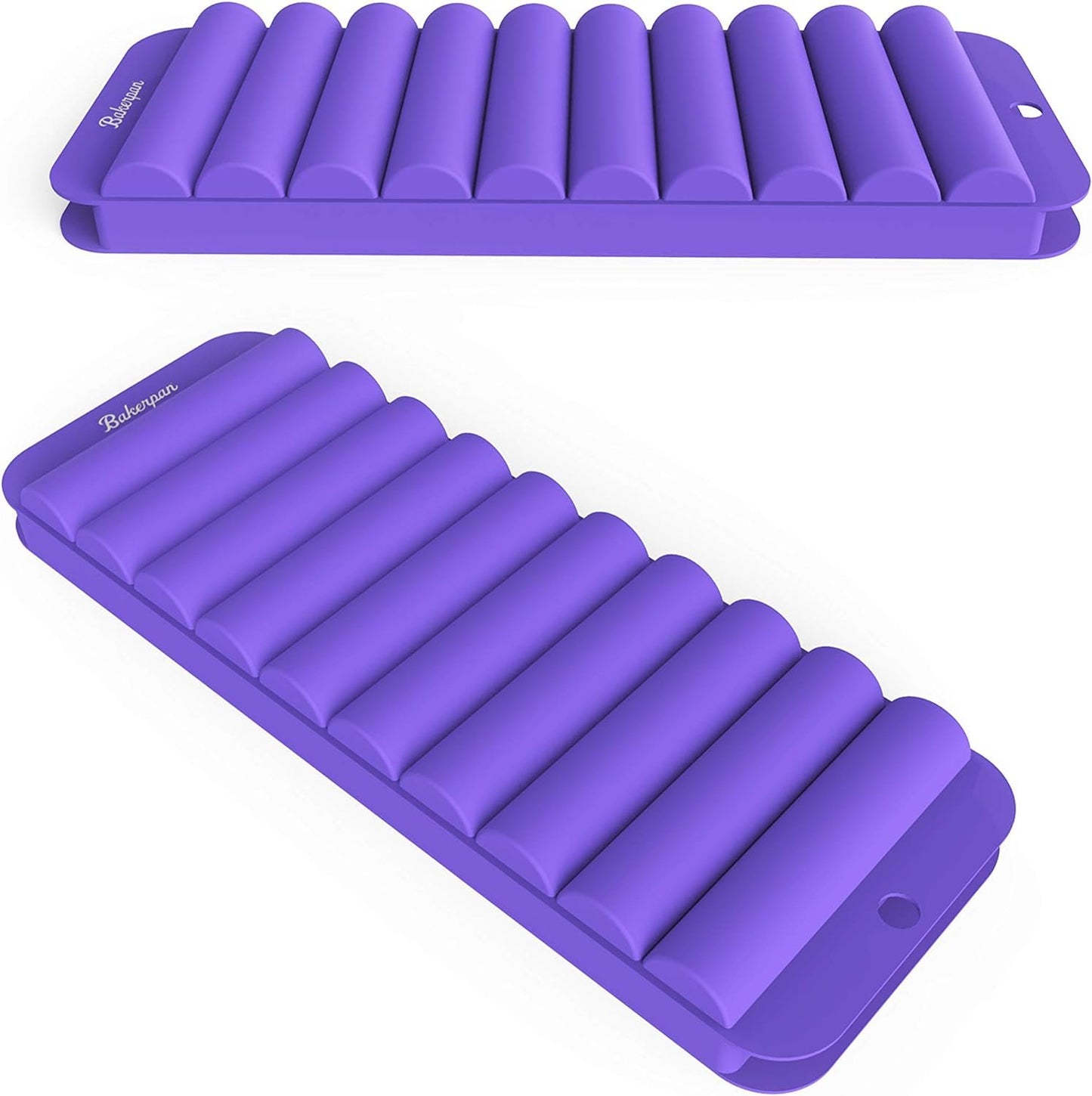 Bakerpan Silicone Ice Stick Tray, Ice Cube Tray with Lids, Ice Sticks for Sport Bottles