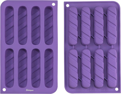 Bakerpan Silicone Biscotti Pan, Lady Finger Cookie and Chocolate Molds