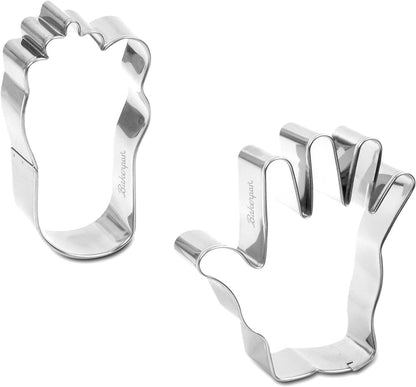 Bakerpan Stainless Steel Cookie Cutter Baby Hand & Toe Set