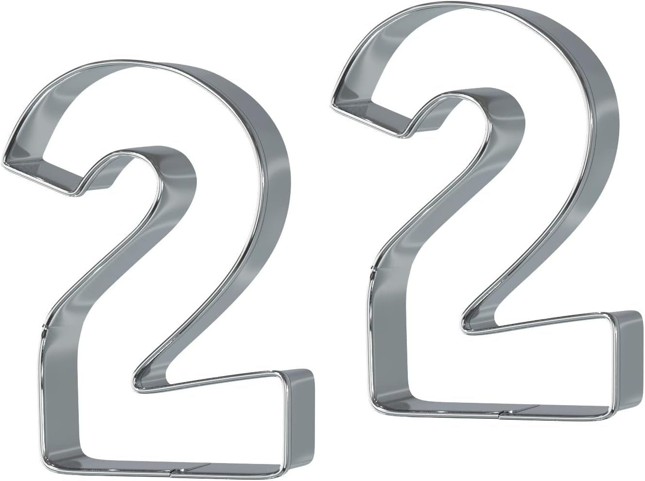Bakerpan Stainless Steel Cookie Cutter Number Shapes, 3 1/2 Inch - Set of 2