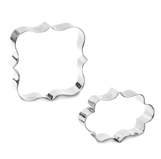 Bakerpan Stainless Steel Cookie Cutter Plaques - Set of 2