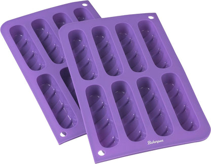 Bakerpan Silicone Biscotti Pan, Lady Finger Cookie and Chocolate Molds