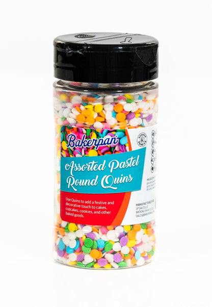 Bakerpan Sprinkles, Confetti Edible Quins for Cupcakes, Ice Cream